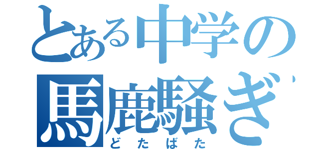 とある中学の馬鹿騒ぎ（どたばた）