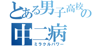 とある男子高校生の中二病（ミラクルパワー）