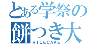 とある学祭の餅つき大会（ＲＩＣＥＣＡＫＥ）