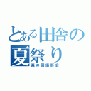 とある田舎の夏祭り（森の国撮影会）