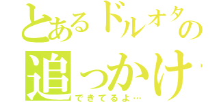 とあるドルオタの追っかけ日記（できてるよ…）