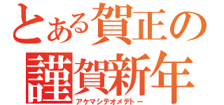 とある賀正の謹賀新年（アケマシテオメデトー）