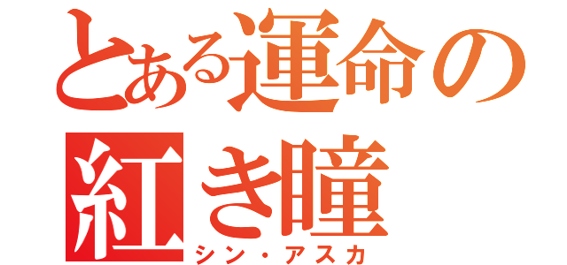 とある運命の紅き瞳（シン・アスカ）