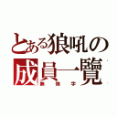 とある狼吼の成員一覽（無悔字）