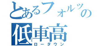 とあるフォルツァの低車高（ローダウン）