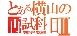 とある横山の再試科目Ⅱ（電磁気学＆電気回路）