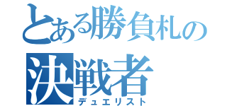 とある勝負札の決戦者（デュエリスト）