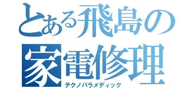 とある飛島の家電修理（テクノパラメディック）