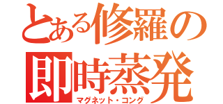 とある修羅の即時蒸発（マグネット・コング）