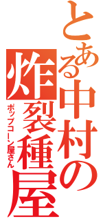 とある中村の炸裂種屋（ポップコーン屋さん）