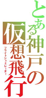 とある神戸の仮想飛行（フライトシュミレーター）