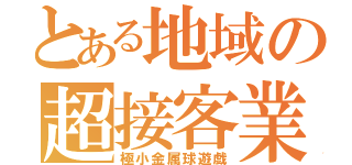 とある地域の超接客業（極小金属球遊戯）