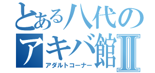 とある八代のアキバ館Ⅱ（アダルトコーナー）