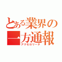 とある業界の一方通報（アクセロリータ）