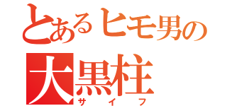 とあるヒモ男の大黒柱（サイフ）