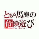 とある馬鹿の危険遊び（ＦｏｏｌＧｒｏｕｐ）