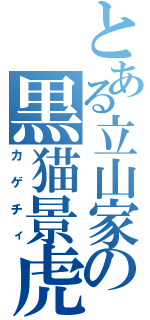 とある立山家の黒猫景虎（カゲチィ）
