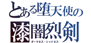 とある堕天使の漆闇烈剣（ダークネス・シャドネス）