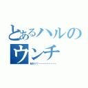 とあるハルのウンチ（親友だでーーーーーーーーー）