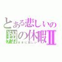 とある悲しいの翔の休暇Ⅱ（ままに悲しい）