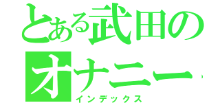 とある武田のオナニー（インデックス）