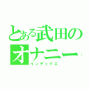 とある武田のオナニー（インデックス）