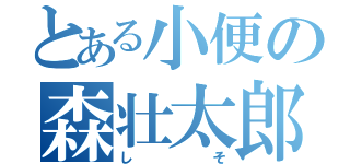 とある小便の森壮太郎（しそ）