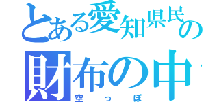 とある愛知県民の財布の中（空っぽ）