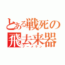 とある戦死の飛去来器（ブーメラン）