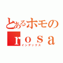 とあるホモのｒｏｓａｒｉ－（インデックス）