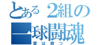 とある２組の一球闘魂（愛は勝つ）