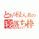 とある侵入者の寝落ち枠（基本寝れない）