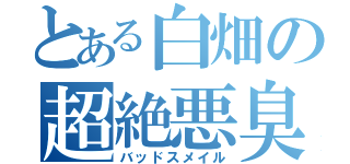 とある白畑の超絶悪臭（バッドスメイル）