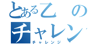 とある乙のチャレンジ（チャレンジ）