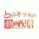 とあるキツネの動画配信者（ＫＴＫＲキタキツネ）