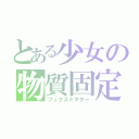 とある少女の物質固定（フィクスドマター）