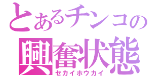 とあるチンコの興奮状態（セカイホウカイ）