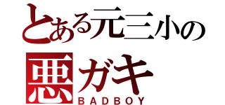 とある元三小の悪ガキ（ＢＡＤＢＯＹ）