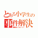 とある小学生の事件解決（真実はいつも一つ！）