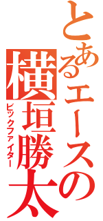 とあるエースの横垣勝太（ビックファイター）