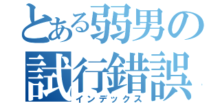 とある弱男の試行錯誤（インデックス）