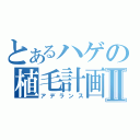 とあるハゲの植毛計画Ⅱ（アデランス）