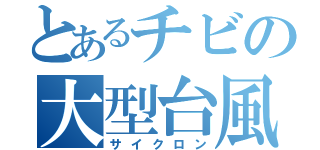 とあるチビの大型台風（サイクロン）