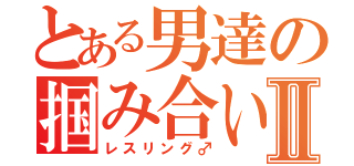 とある男達の掴み合いⅡ（レスリング♂）