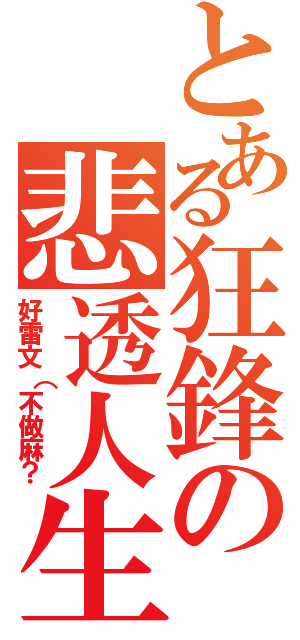 とある狂鋒の悲透人生Ⅱ（好雷文（不做麻？）