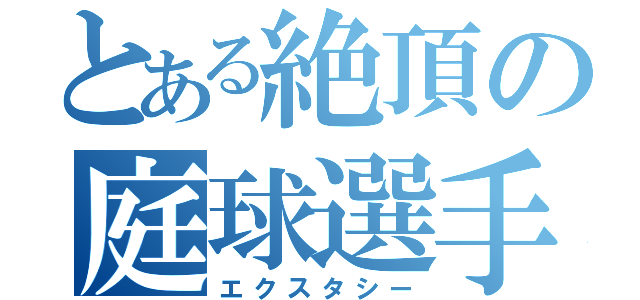 とある絶頂の庭球選手（エクスタシー）