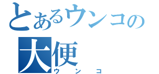 とあるウンコの大便（ウンコ）