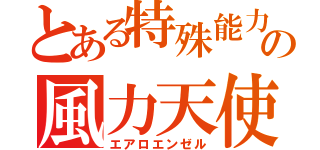 とある特殊能力の風力天使（エアロエンゼル）