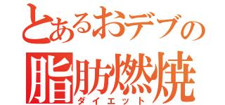 とあるおデブの脂肪燃焼（ダイエット）