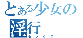 とある少女の淫行（セックス）